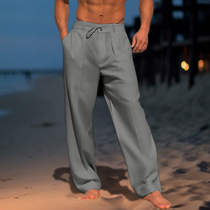 Mongolian Clothing - Men's Linen Pants
