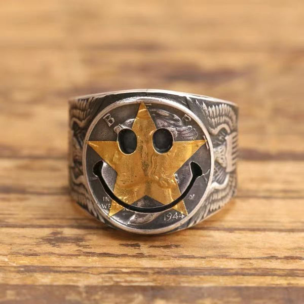 Mongolia Jewelry - Mercury dime Ring