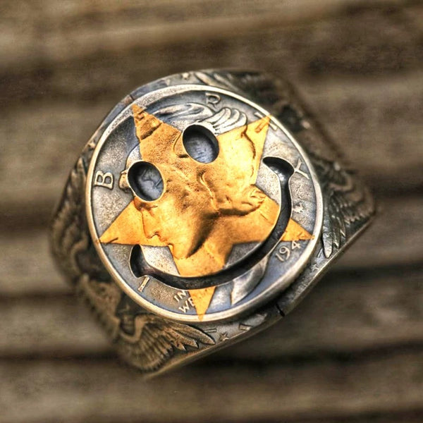 Mongolia Jewelry - Mercury dime Ring