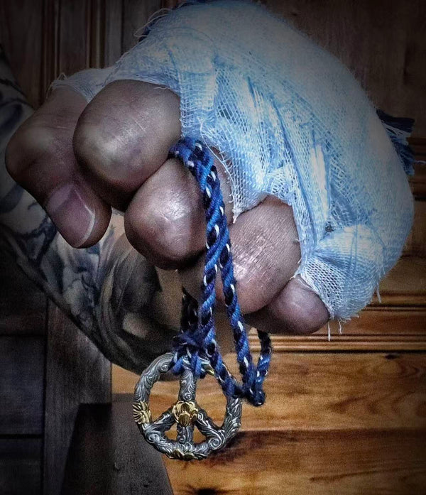 Mongolia Jewelry - Anti-War Symbol Silver Pendant