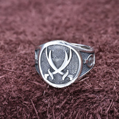 Mongolia Jewelry-Arabian Double Sword Ring