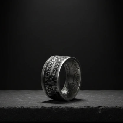 1921 Morgan silver coin ring