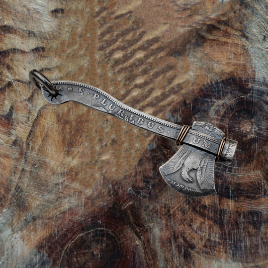 Mongolia Jewelry -Wear the Edge,Morgan Dollar Reforged as an Axe
