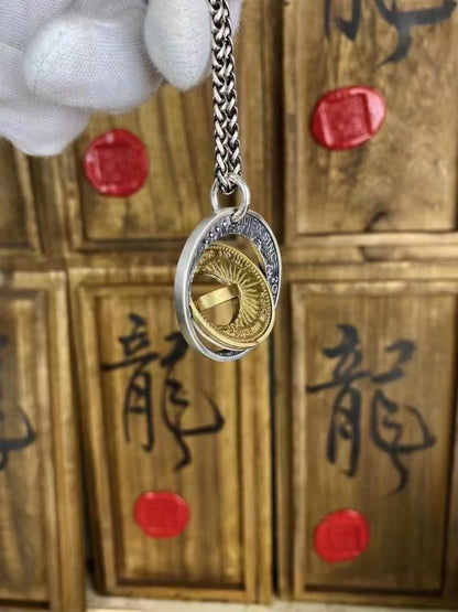 Mongolia Jewelry - Sun and Moon Necklace