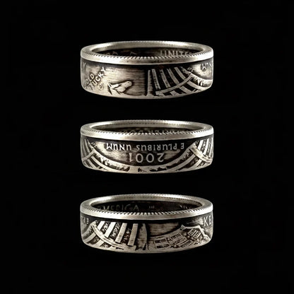 Silver Kentucky Quarter Ring– Adjustable Open Design | One Size Fits Most