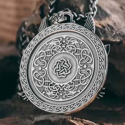 Necklace featuring a portrait of Odin the All-Father- crafted from an antique silver coin