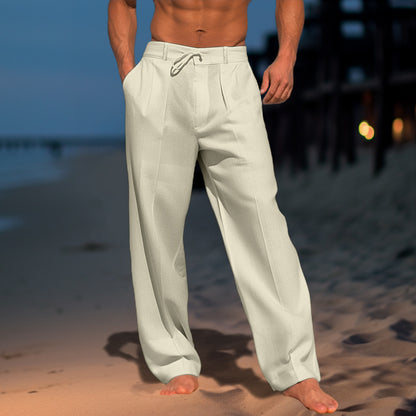 Mongolian Clothing - Men's Linen Pants