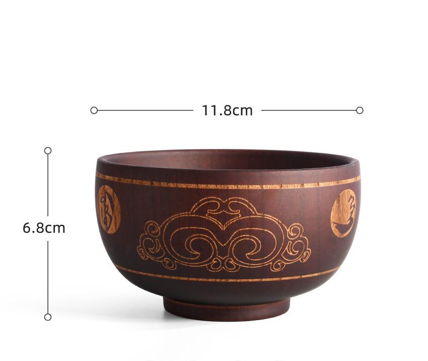 Mongolian Wooden Bowl - Totem