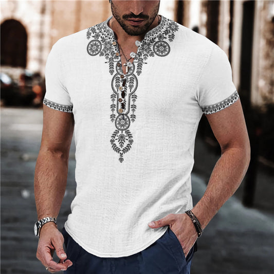 Mongolian Clothing -Patterned Shirt