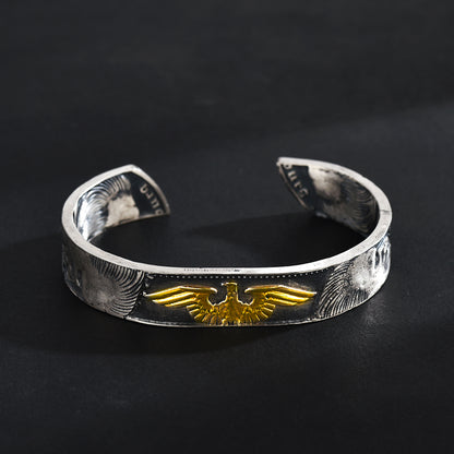 Mongolia Jewelry - German Mark Silver Coin Bangle/Ring