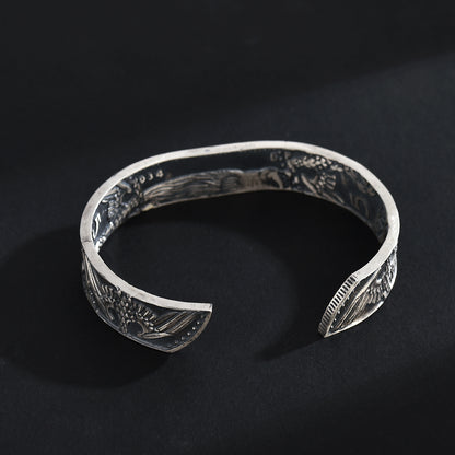 Mongolia Jewelry - German Mark Silver Coin Bangle/Ring
