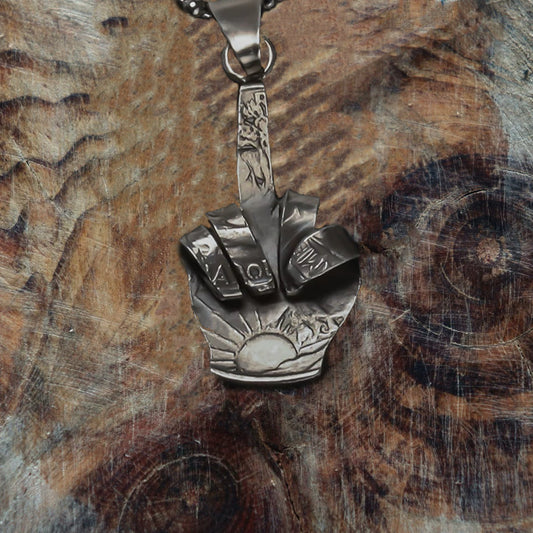 Mongolia Jewelry-Morgan Coin Hand Pendant ,Speak Without Words