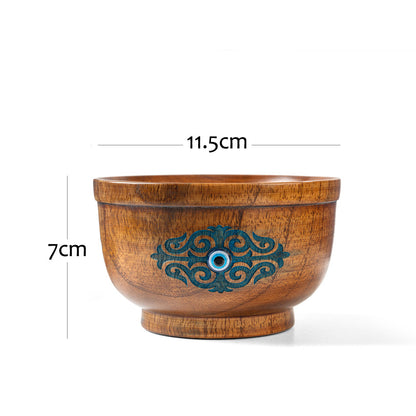 Mongolian Wooden Bowl - Devil's Eye