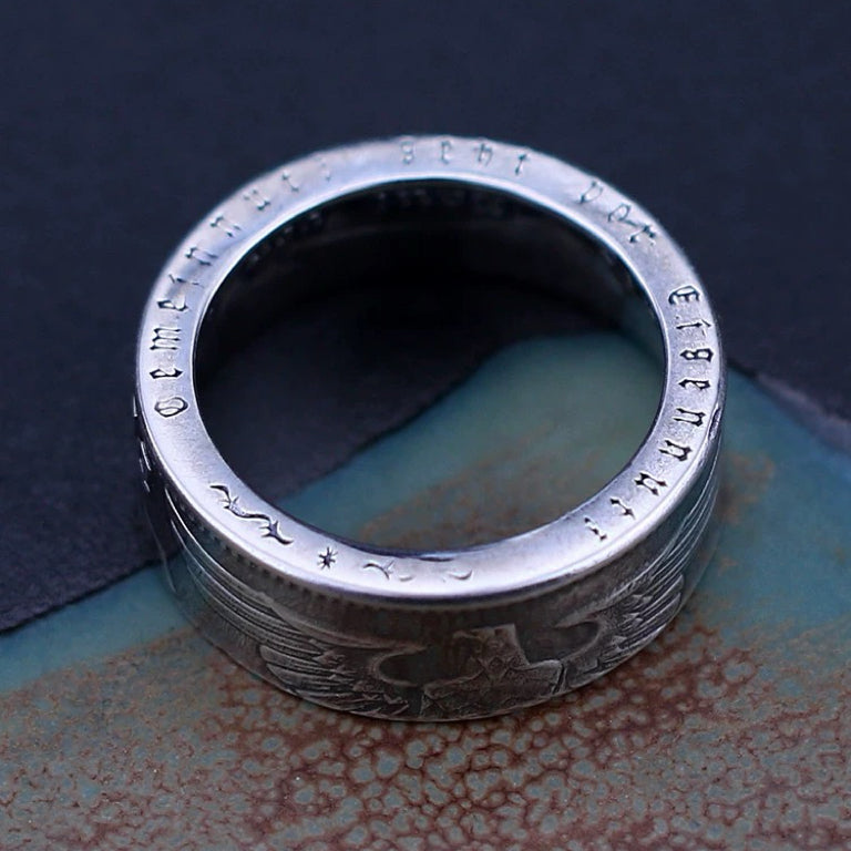 German Mark Silver Coin Ring