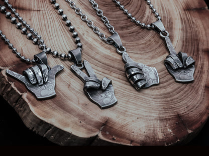 Mongolia Jewelry-Morgan Coin Hand Pendant ,Speak Without Words