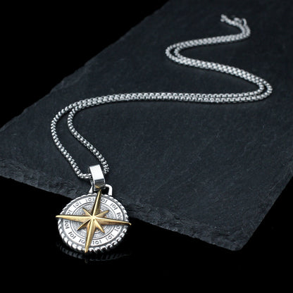 Mongolia Jewelry –Vintage Compass Necklace