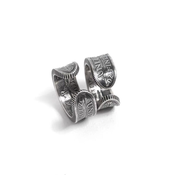 Mongolia Jewelry - Cuban Five-Star Silver Coin Ring