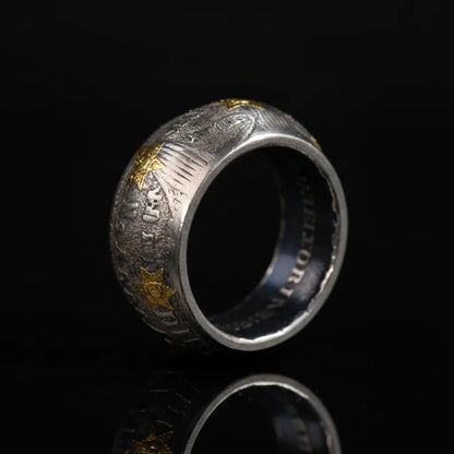 Morgan Silver Star Coin Ring